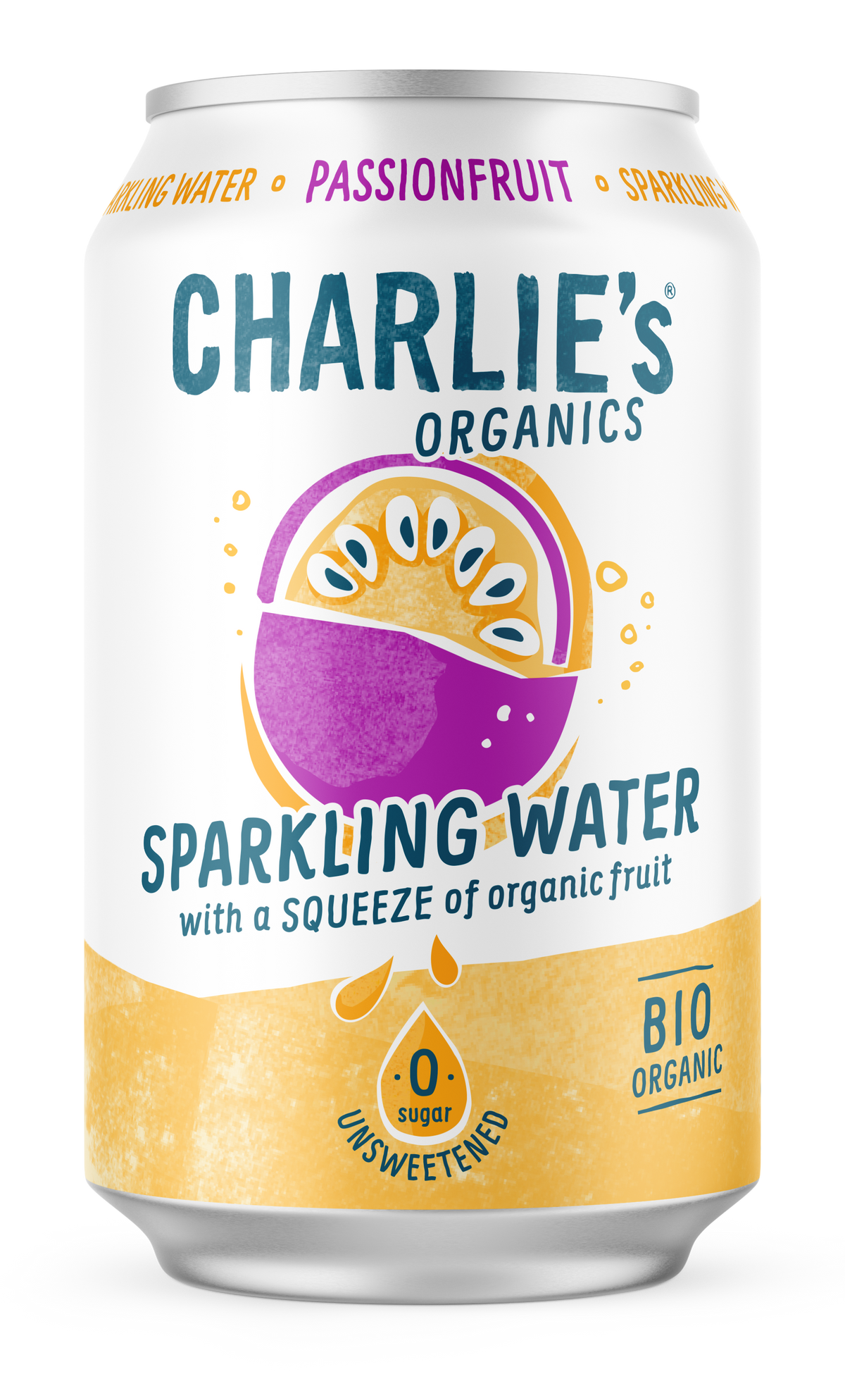 Charlies Organics Passionfruit | Tray 12x330ml